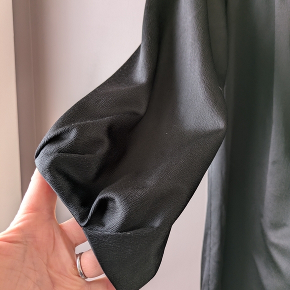 Diane Von Furstenberg Black Silk Midi Dress 8 - Picture 2 of 13